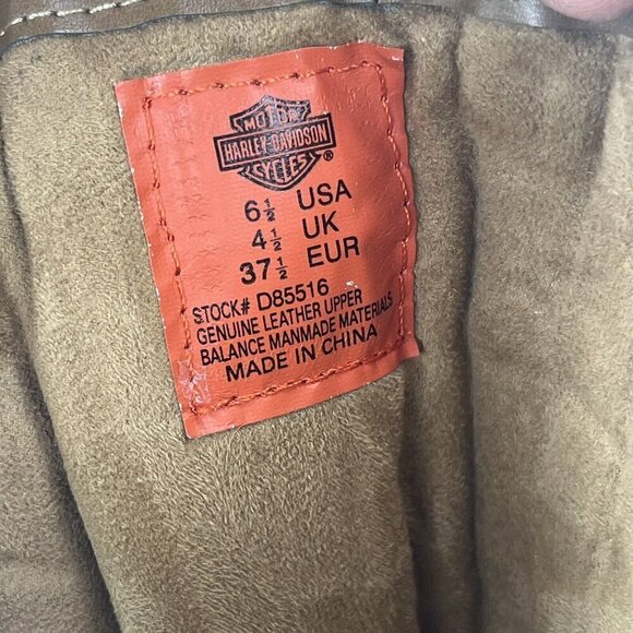 Harley Davidson Women Sz 6.5 Maribel Suede Leather Tall Slouch Heeled Zip Boots - Picture 5 of 16